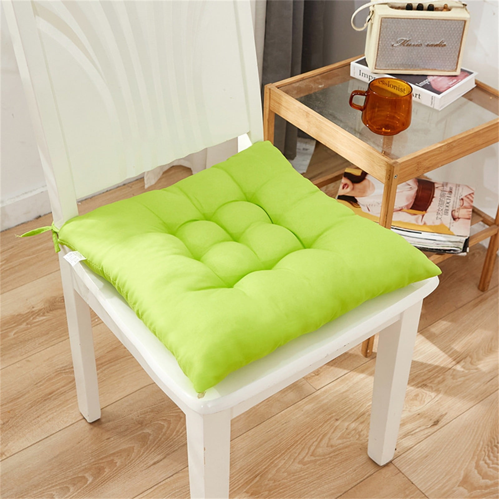 Square Large Chair Cushion with Ties Ultra Soft Warm Floor Cushion for Kids  Reading Nook Comfortable Square Seat Cushion