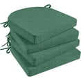 thumbnail image 1 of Chair Cushions for Dining Chairs with Ties and Removable Cover, 2" Thick Seat Cushions for Kitchen Chairs, Set of 4, 17" x 16", Forest Green, 1 of 14