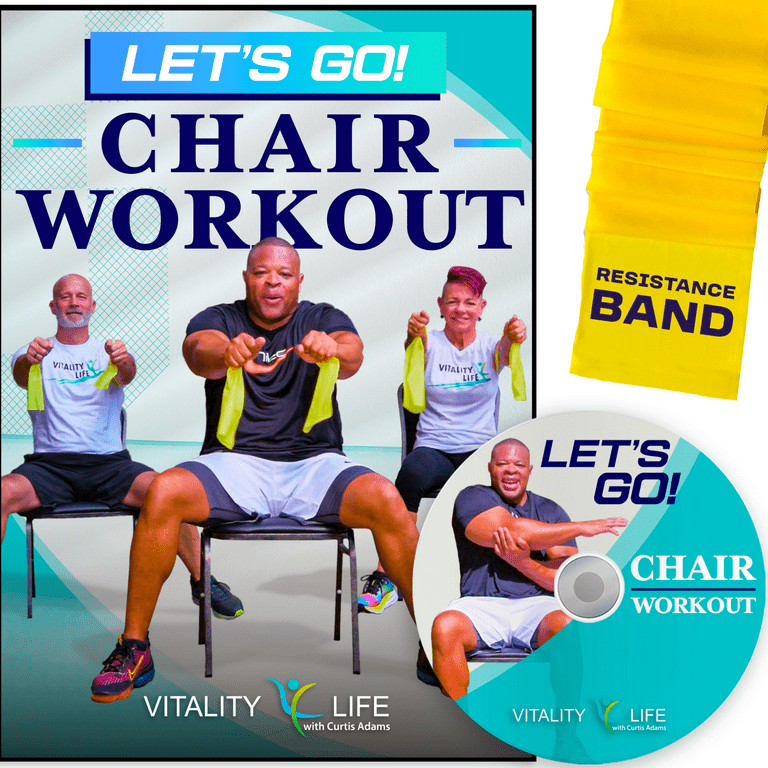 Vitality 4 Life Chair Exercises for Seniors DVD + Band - Walmart.com