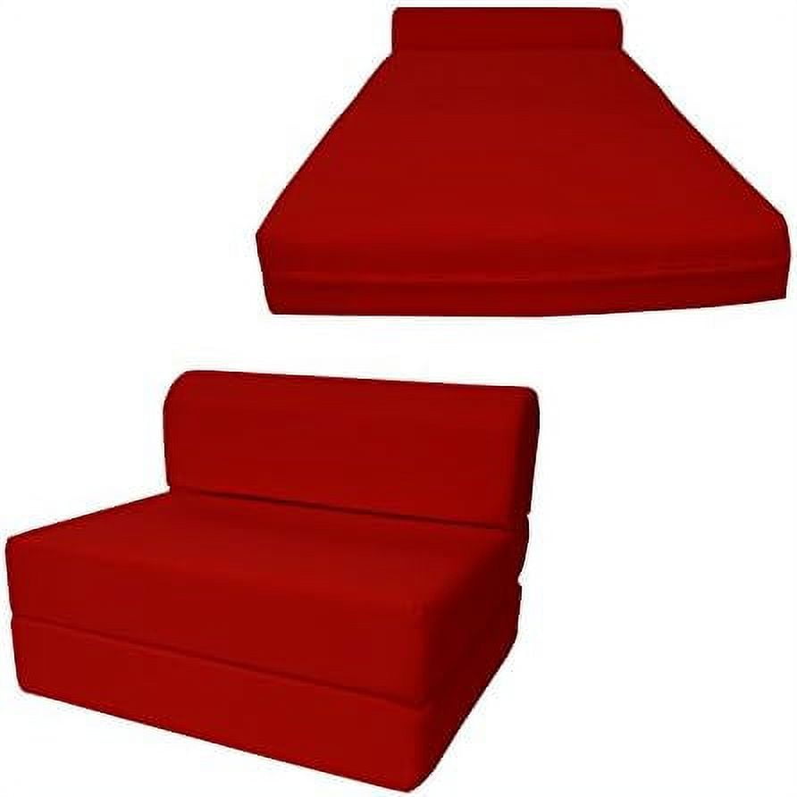 Chair Folding Foam Bed, Studio Sofa Guest Folded Foam Mattress (6" X 24