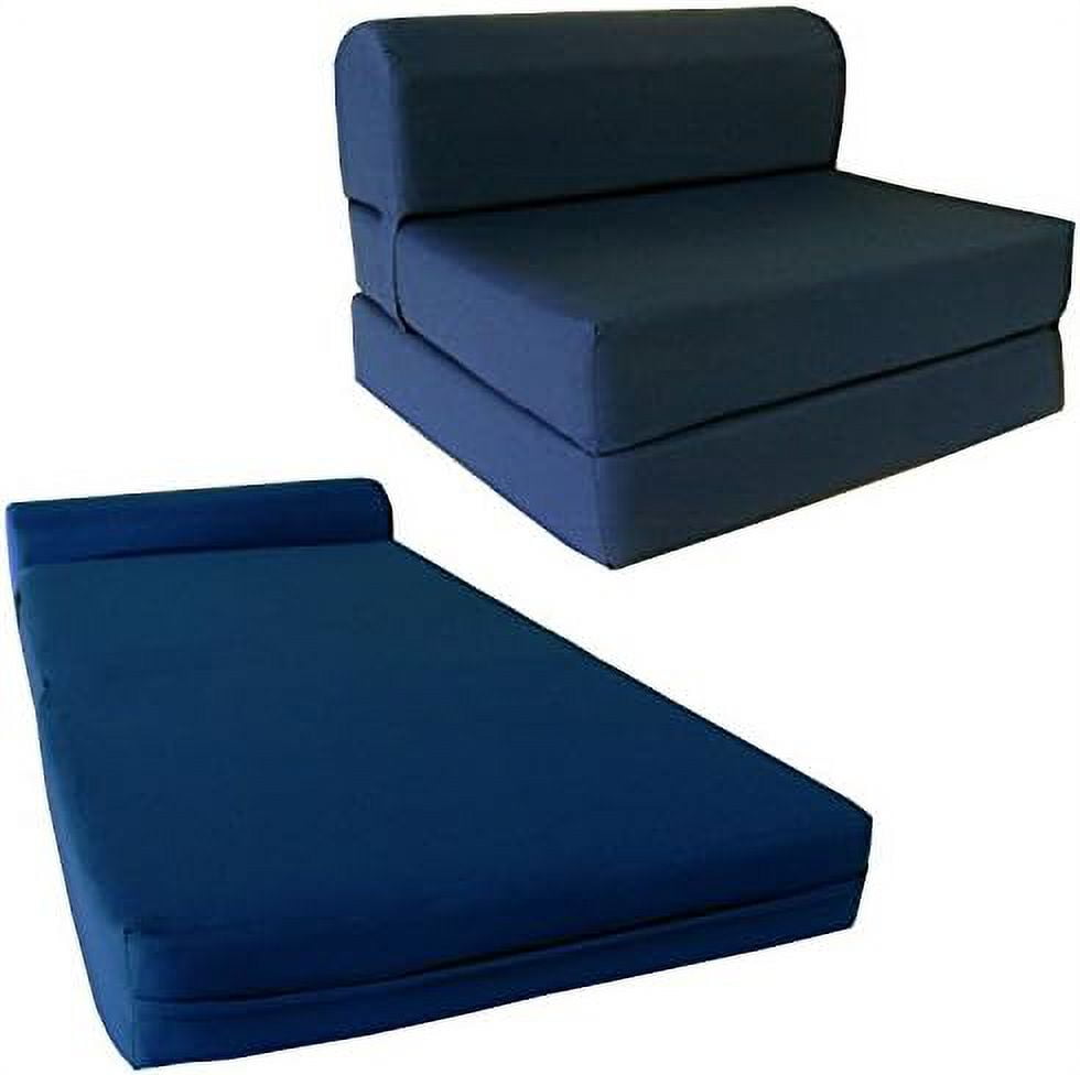 . Chair Folding Foam Bed, Studio Sofa Guest Folded Foam Mattress (6" X