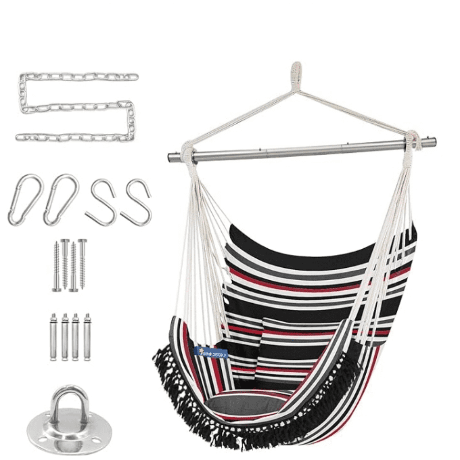 Chair Hanging Rope Swing Max 500lbs, 2 Seat Cushions Included, Hanging ...