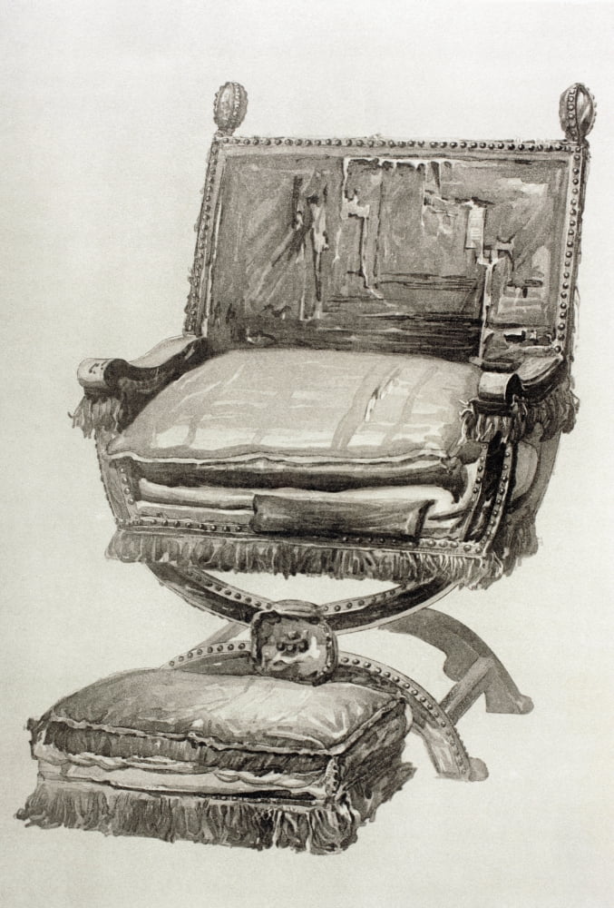 The Chair In Which King Charles I Sat During His Trial From Memoirs Of The Martyr King By Allan Fea Published 1905 Canvas Art - Ken Welsh Design Pics (12 x 17)