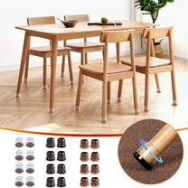 Chair Leg Covers for Hardwood Floors, 12-pack 3x2.45cm Felt Pads, Anti-scratch & Noise Reducing Furniture Protectors for Table and Chair Legs, Easy Slide Floor Savers for Home and Office Use