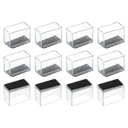 Chair Leg Floor Protectors 16Pack 35mm 1.38 Square PVC Felt Chair Leg Cover Caps Clear White Walmart