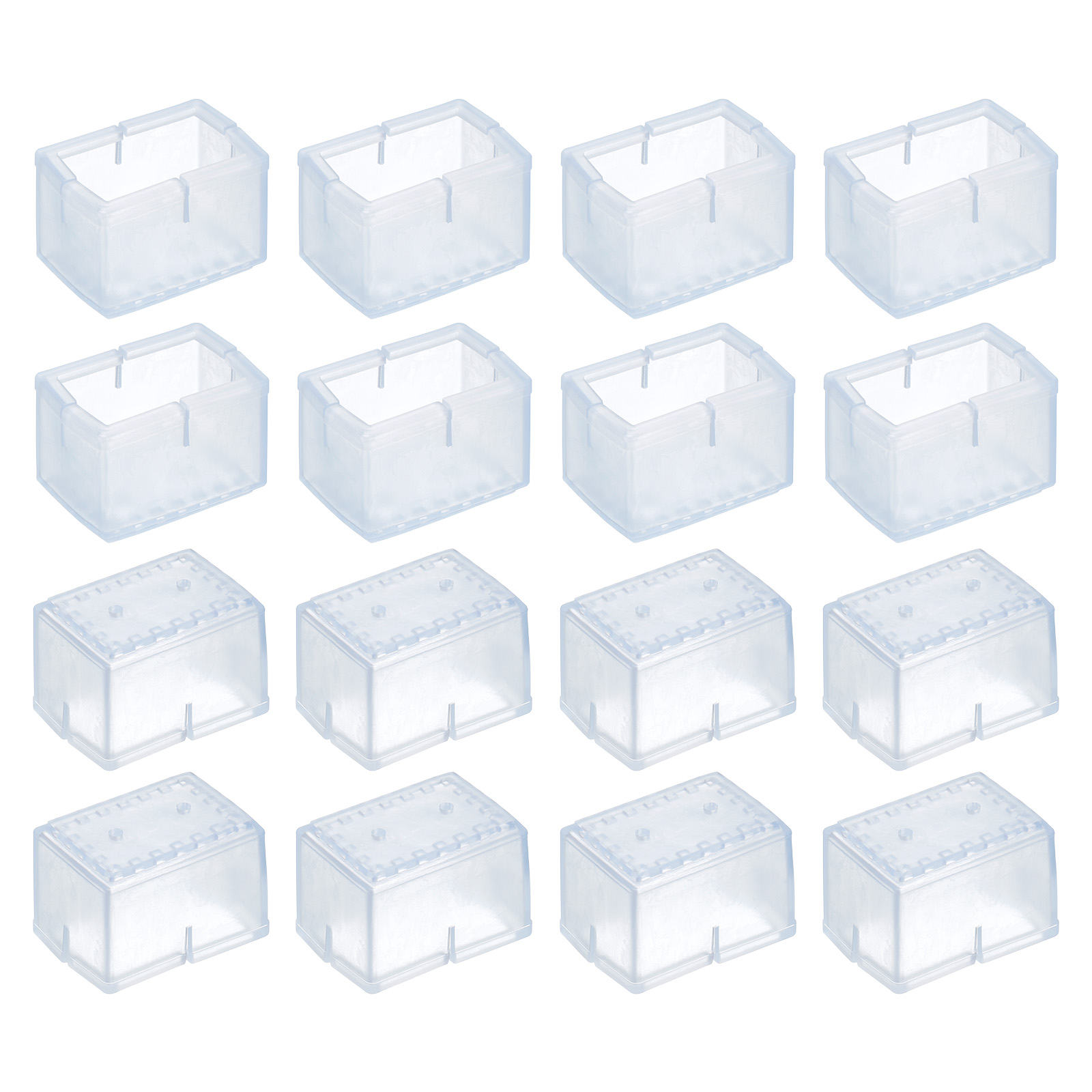 Chair Leg Floor Protectors, 16Pack 40mm(1.57") Rectangle PVC Chair Leg