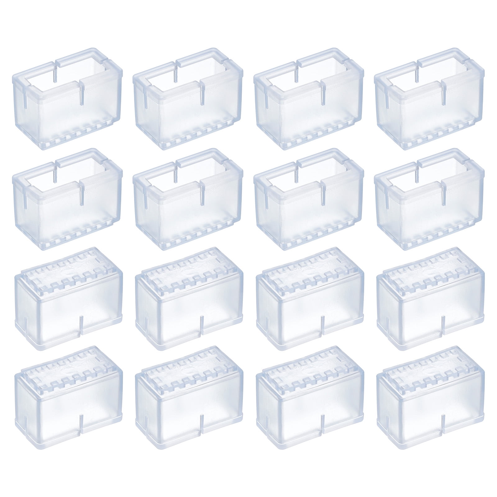 Chair Leg Floor Protectors, 24Pack 36mm(1.42") Rectangle PVC Chair Leg