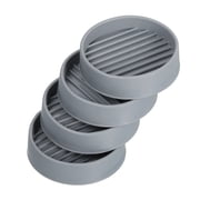 Chair Leg Floor Protectors, 4 Pack 2" - Rubber Round Non-Slip Furniture Pads for Hardwood Floors, Couch Grey
