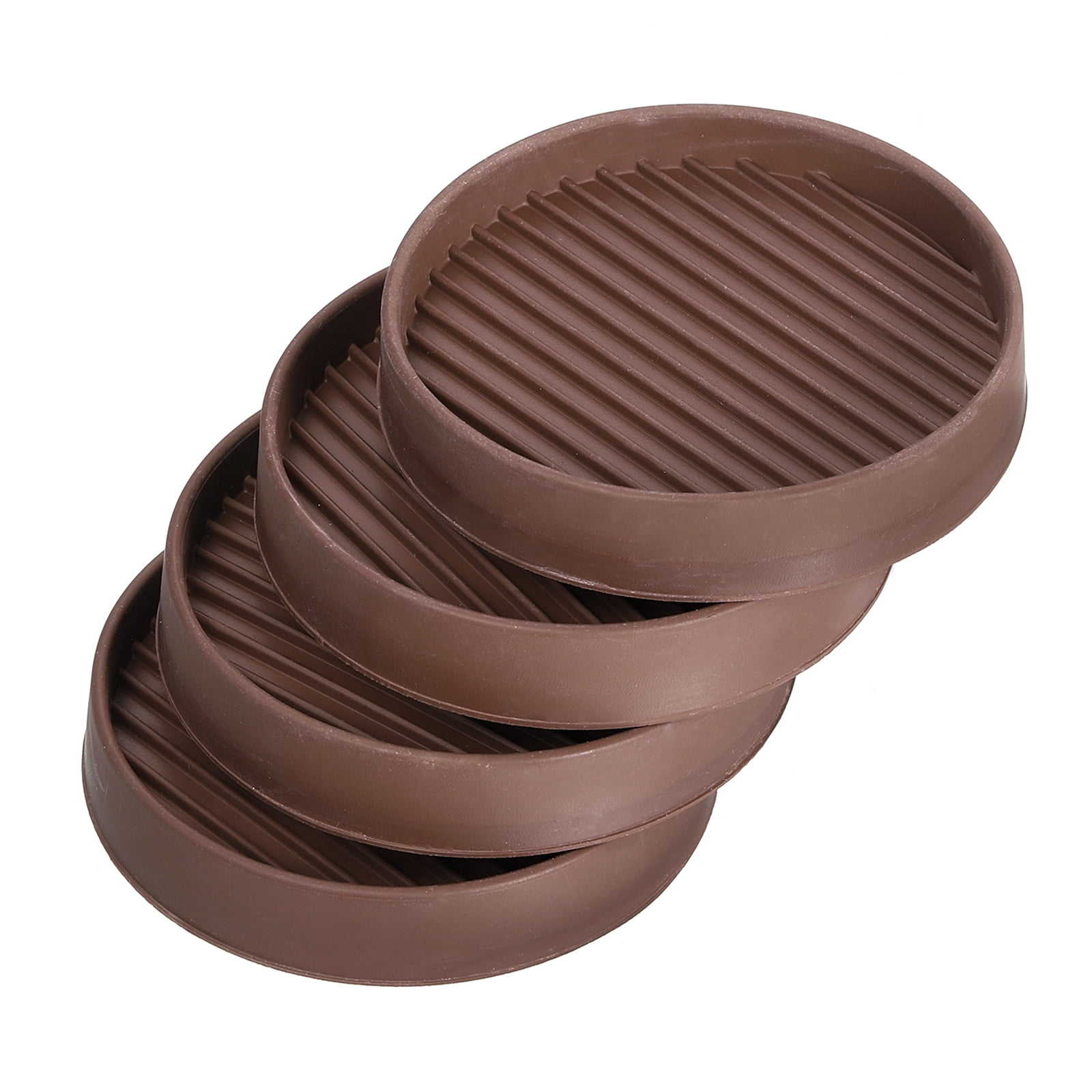 PGKDYC 4pcs Wood, Rubber Chair Leg Floor Protectors, Round, Light