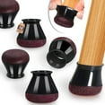 thumbnail image 1 of Chair Leg Floor Protectors Chair Sliders Floor Protector Rubber Chair Leg Protectors for Hardwood Floors Felt Furniture Pads Silicone Caps 16 Pack Black Square, 1 of 6
