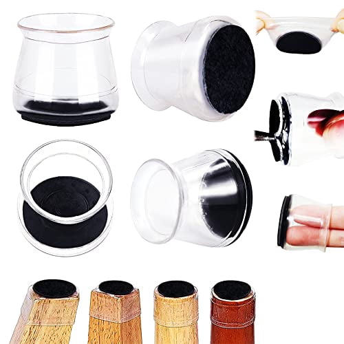 Furniture Silicone Protection Covers, Transparent Silicone Chair Leg Protectors