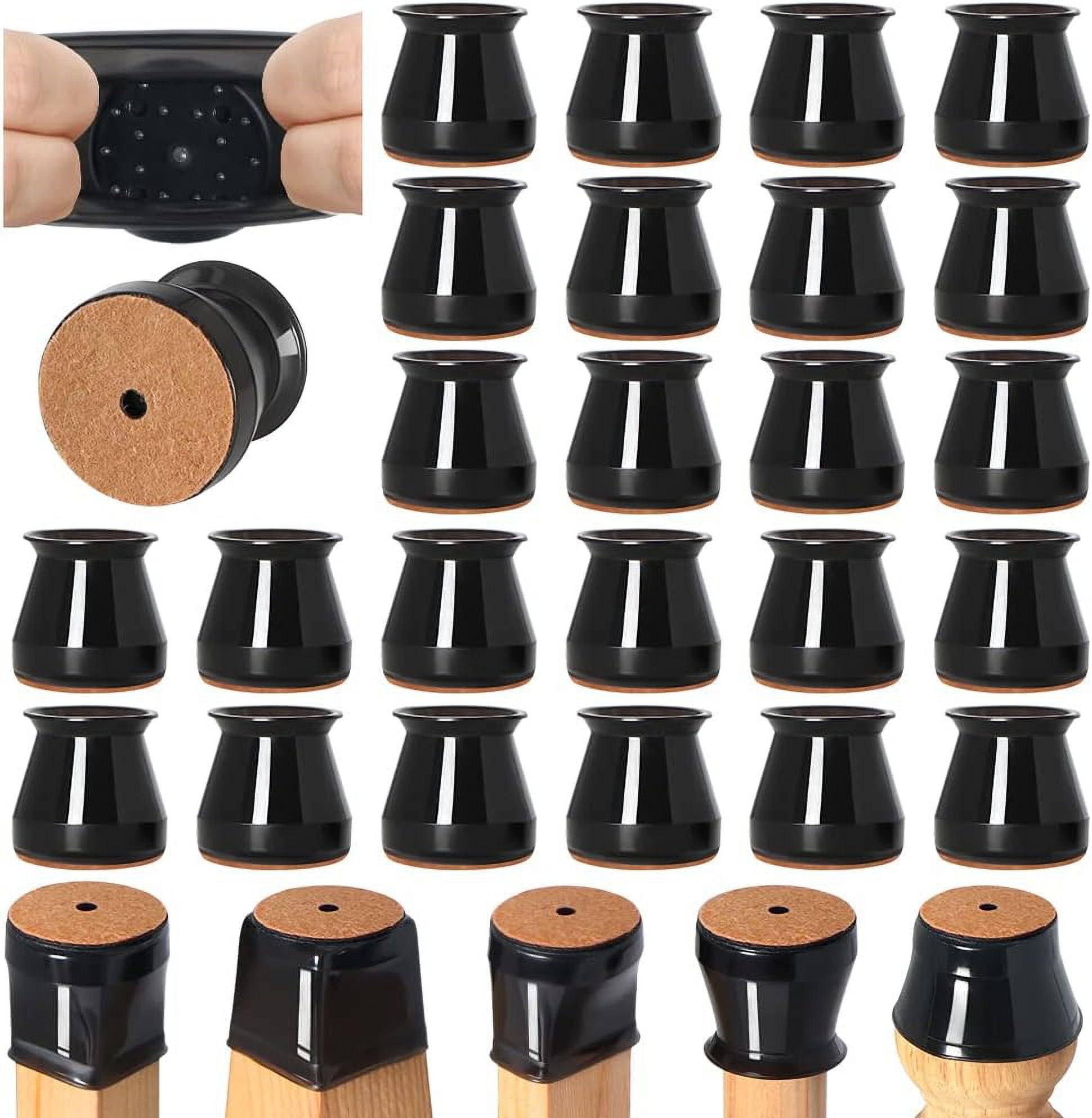 Chair Leg Floor Protectors for Hardwood Floors Silicone Covers to Protect Wood Tile Floors Felt Pads Furniture Leg Caps Non Slip Reduce Noise