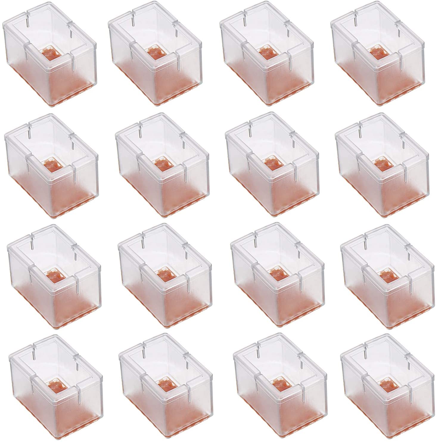 Chair Leg Protectors for Hardwood Floors, 16PC Clear Ruby Furniture