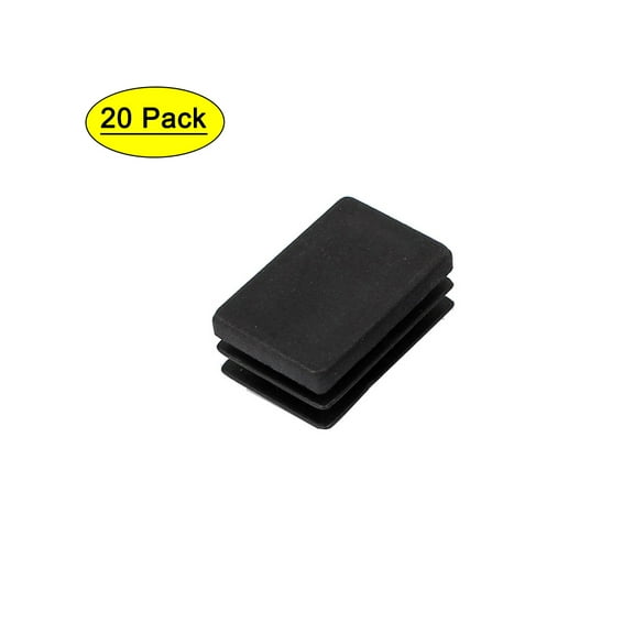 Chair Legs Plastic Blanking End Cap Rectangle Tube Insert Plug 20mmx30mm 20Pcs