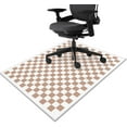thumbnail image 1 of Chair Mat for Hardwood Floor Beige and White Checkered 36"x48" Computer Gaming Chair Mat Anti-Slip Office Rugs Floor Protector for Rolling Chairs Under Desk Rug for Home Office, 1 of 7
