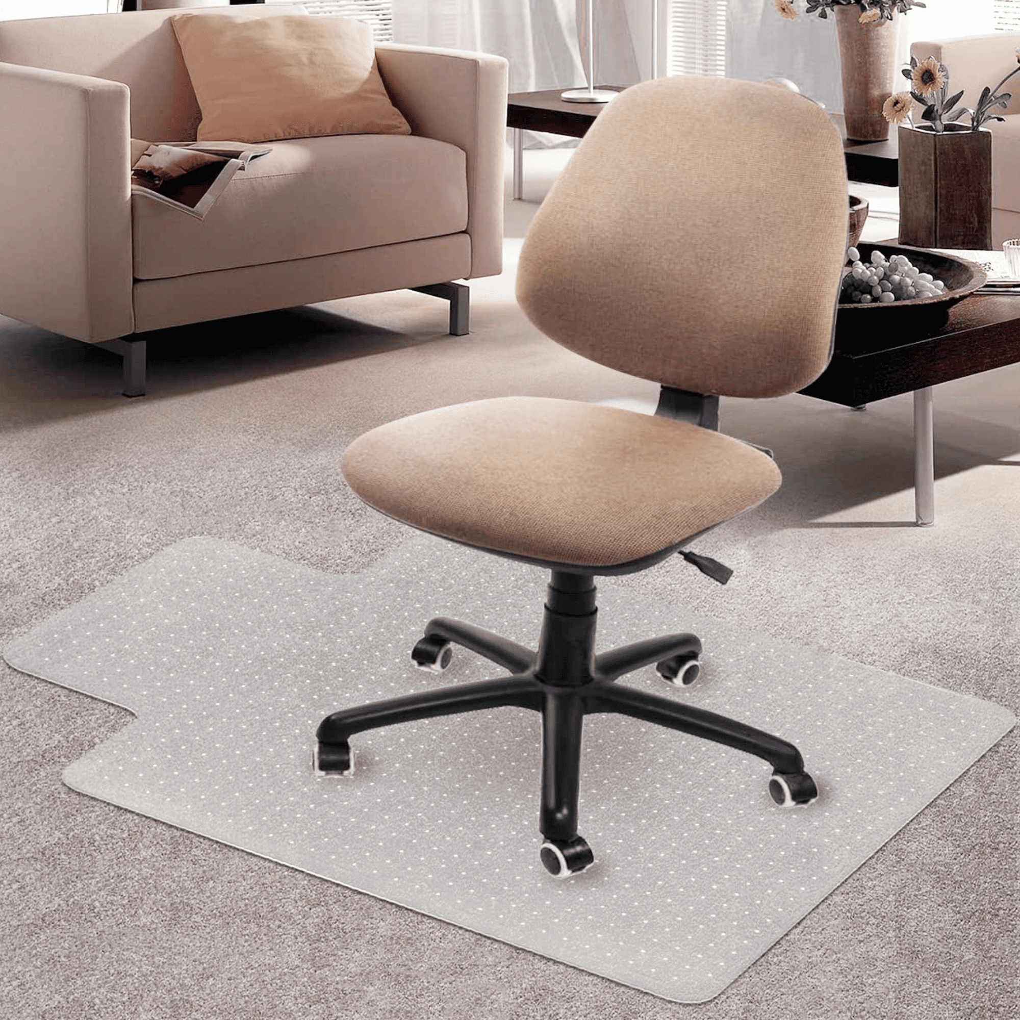 Chair Mat for Carpet, 36" x 48" PVC Office Chair Mats, Carpet Protector for Desk Chair