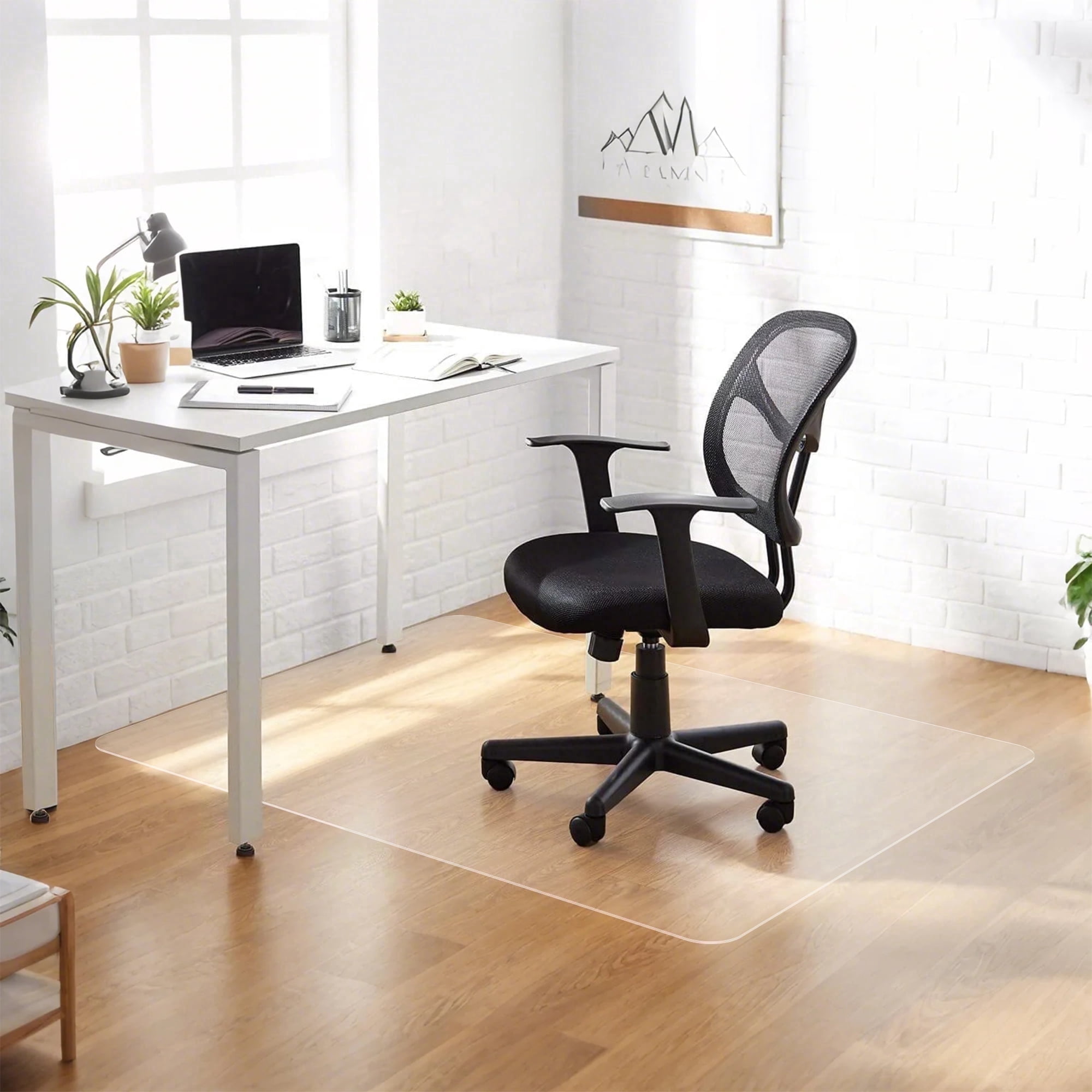 Clear Office Chair Mat for Hardwood Floor,Computer Desk Chair Mat for Floors,Floor Protector for Under Desk Chair Mat Plastic Floor Mat 36"x48"