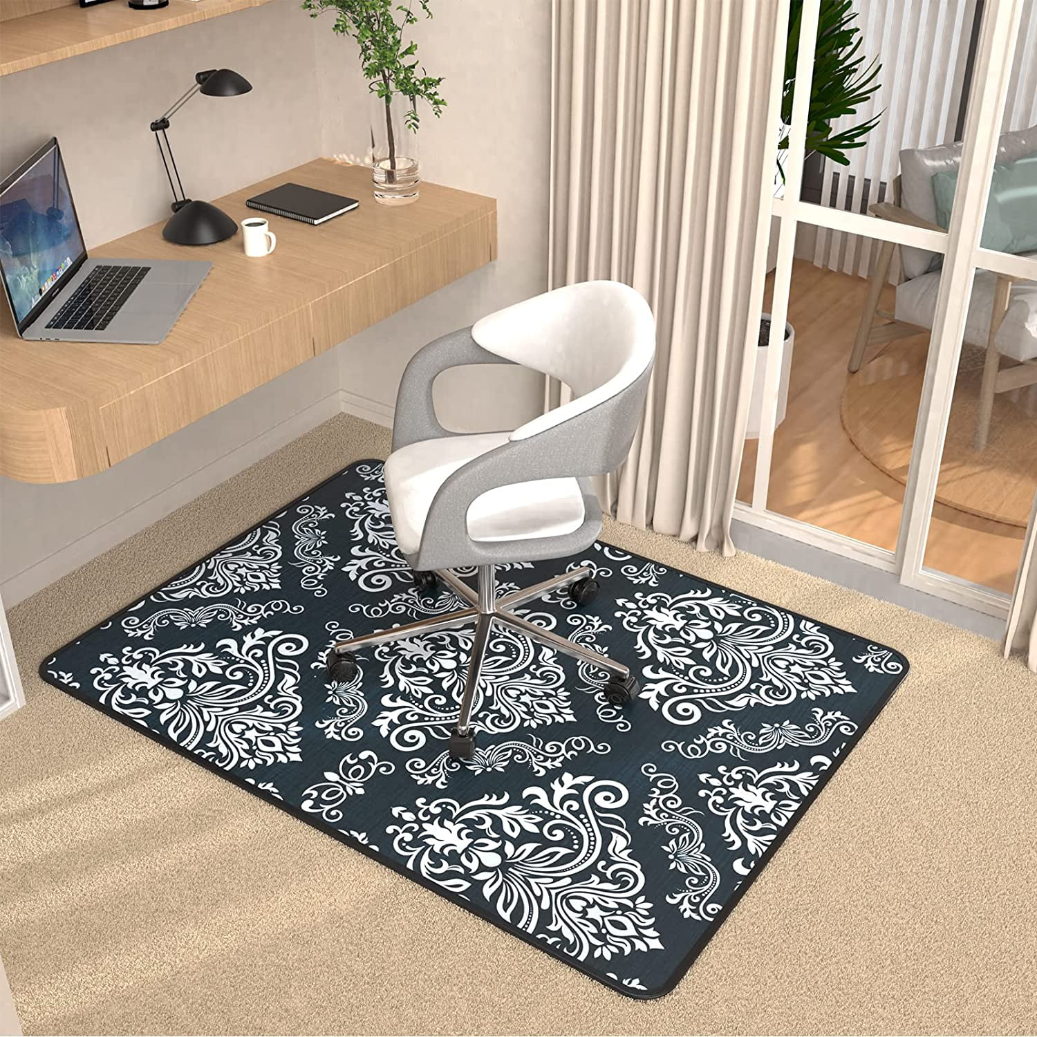 Oture Office Chair Mat,Office Desk Chair Mat for Hardwood Floors, 1/6 inch Thick 47 inchx35 inch Hard Floor Protector Mat, Multi-Purpose Chair Carpet for