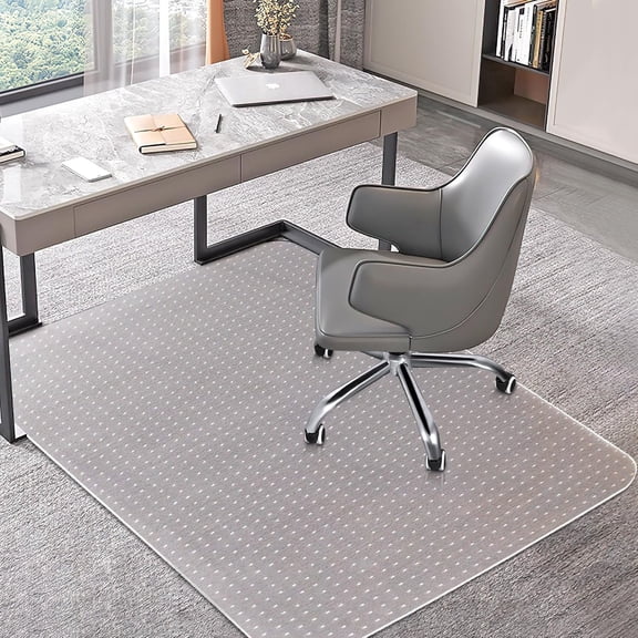 PVC Office Chair Mat for Carpets,36"x48" Clear Computer Desk Chair Mat for Low Carpeted Floors, Thick and Sturdy Carpet Protector