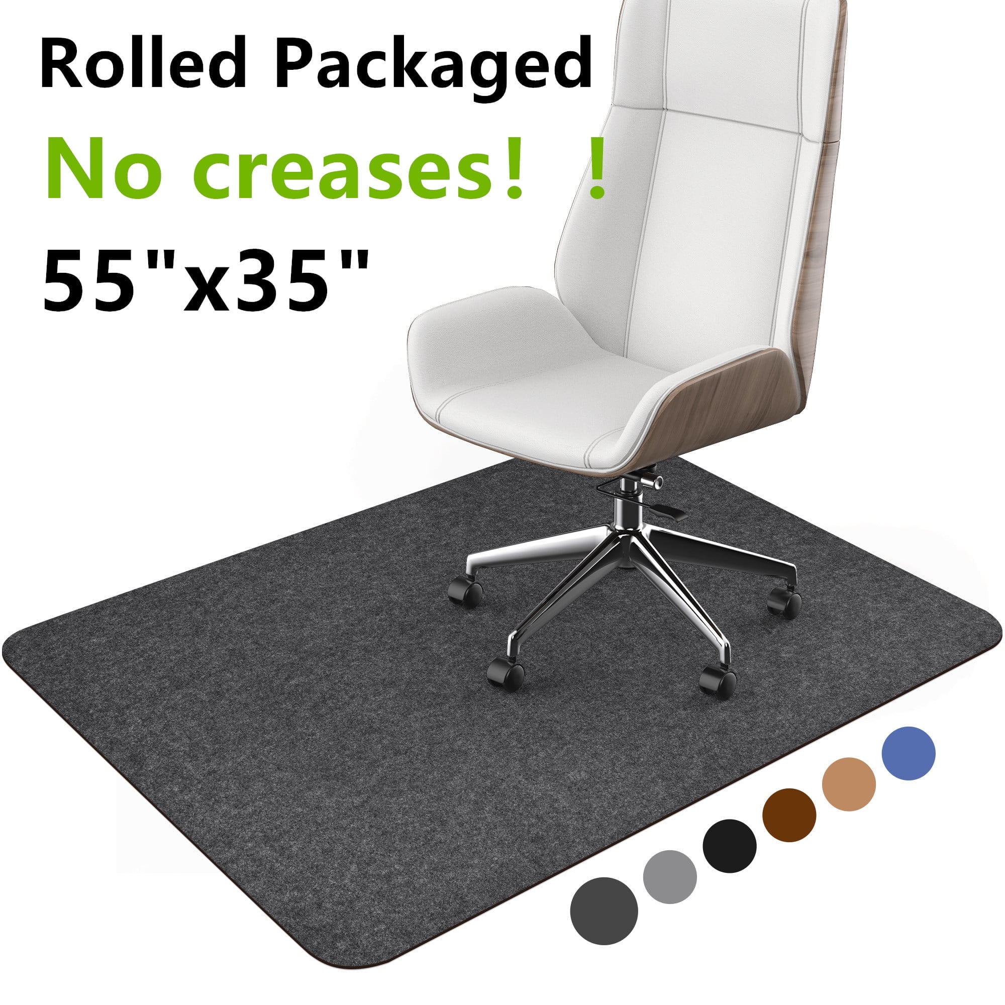 Chair Mat for Hardwood Floor,55" x 35"Office Chair Mats,Floor Protector For Desk Chair,Dark Grey