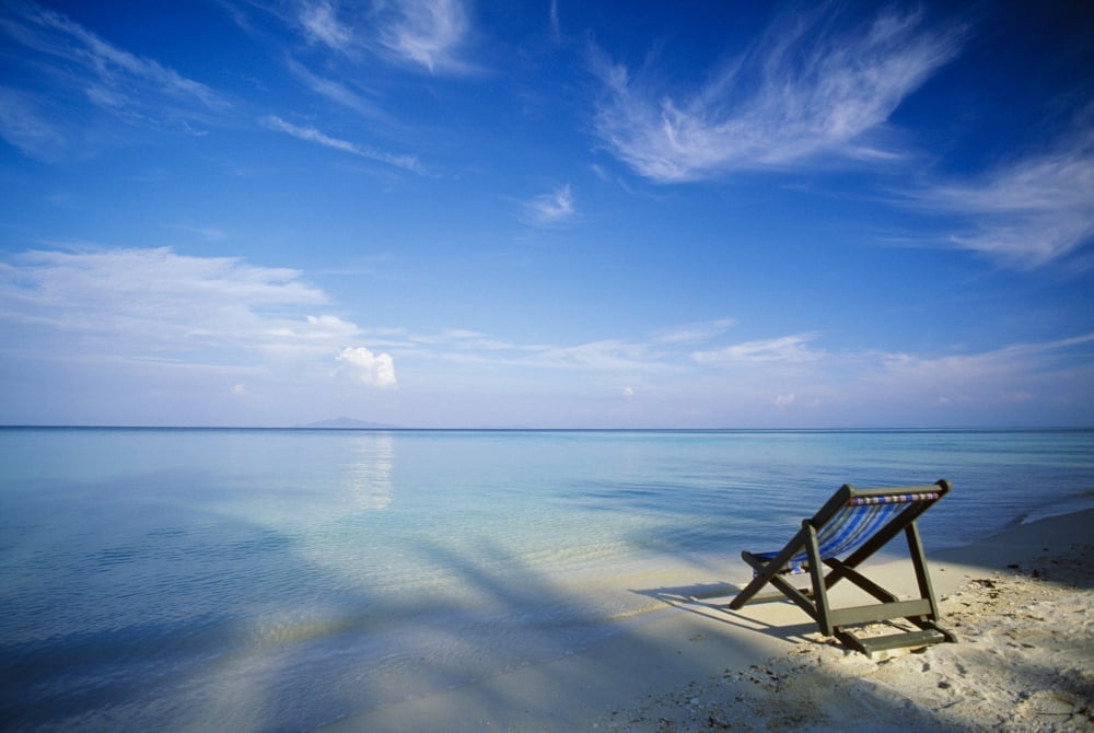Chair On Tropical Beach In Ko Phi Phi Don Island Thailand Canvas Art - Bilderbuch Design Pics (36 x 24)