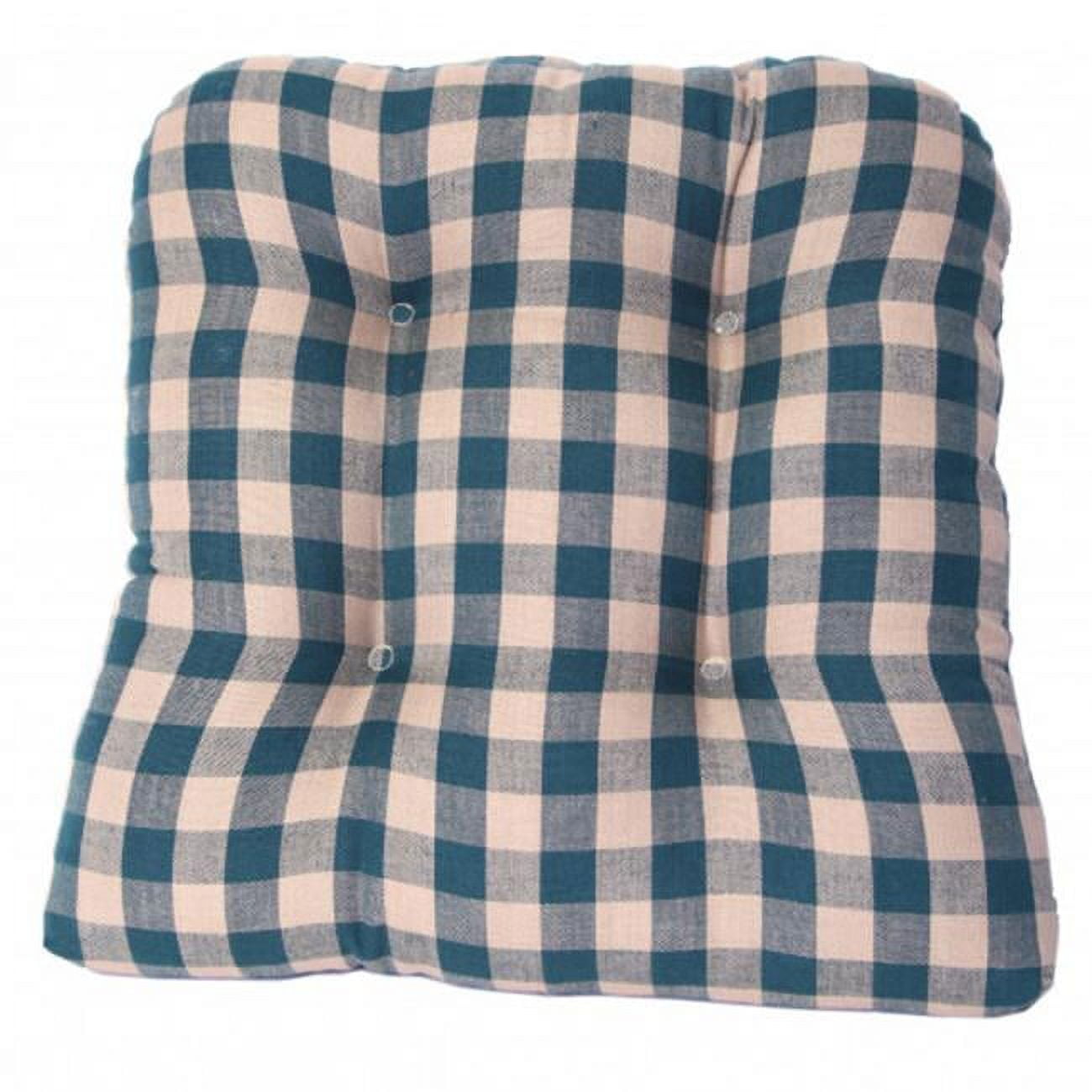 Chair Pad, Green Check
