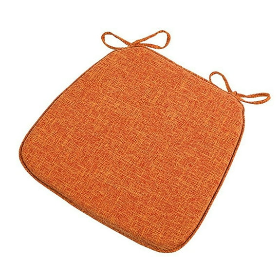 Chair Pads for Dining Chairs with Ties 12 Colors, Seat Cushions for Kitchen Chairs Farmhouse, Dining Room Chair Cushions Non Slip, Thick Washable Chair Cushion Pads (Orange)