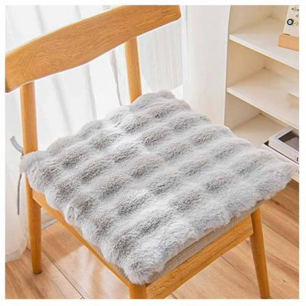 Chair Pads ,Soft Plush Seat Pads with Ties ,Comfortable Warm Non Slip Seat Cushions Washable for Kitchen Patio Garden Farmhouse,