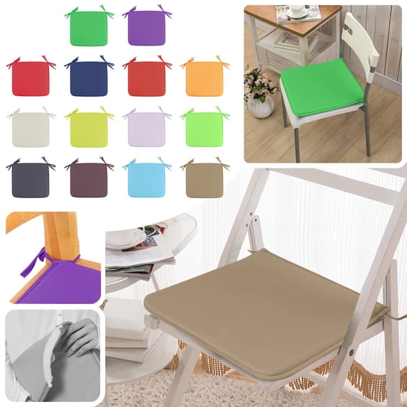 Chair Pads with Ties, Kitchen Chair Cushions with Ties, Lounge Chair Cushions Non Chair Pads for Dining Chairs, Seat Cushions Covers Washable and Removable