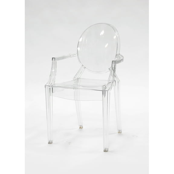 Chair - Phantom Resin w/Arms - Clear (4/Box)