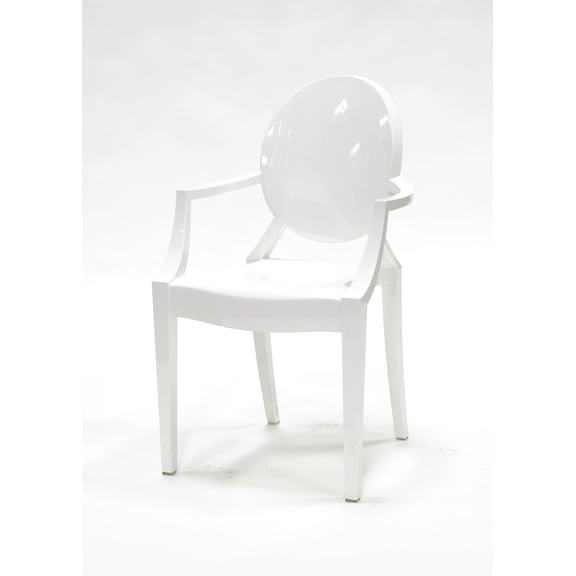 Chair - Phantom Resin w/Arms - White (4/Box)
