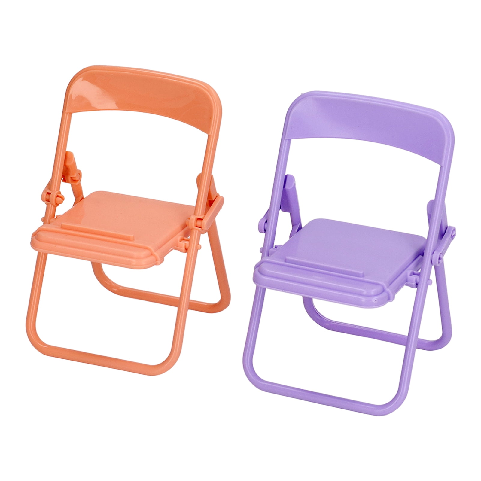 Chair Phone Holder, Mini Folding Chair Space Saving 20Pcs Plastic For