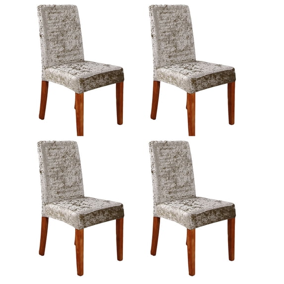 Chair Protector Cover Slipcover Pack of 4, Stretch Removable Washable Spandex Chair Cover for Dining Room Wedding Banquet Decoration