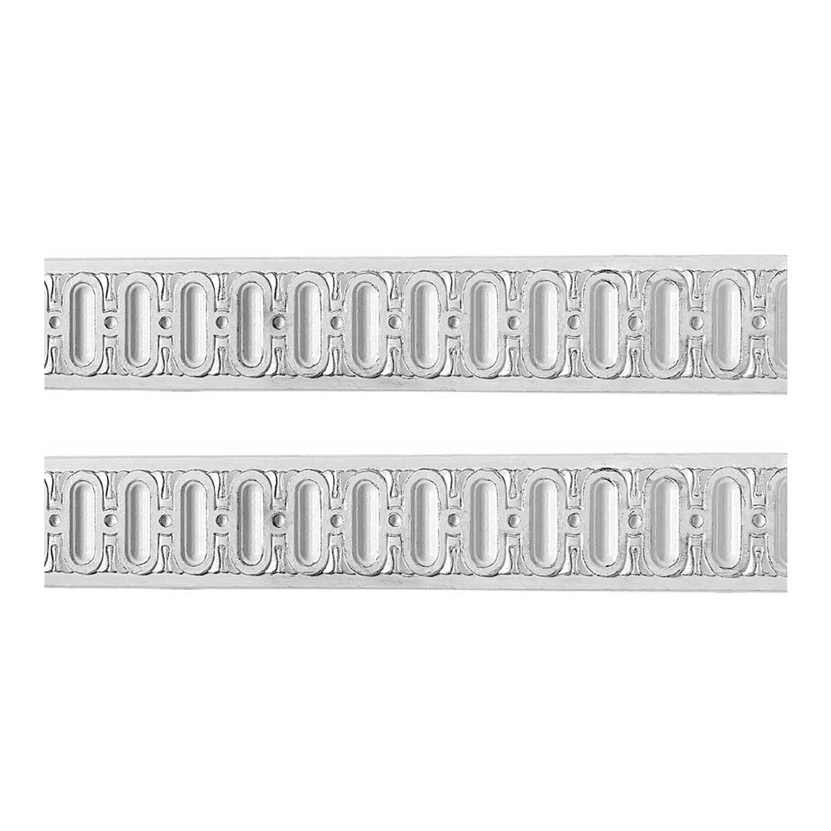 Ribbed White Urethane Crown Molding Set of 2