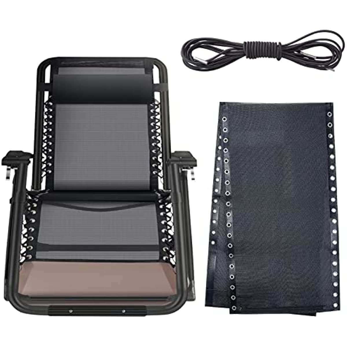 Chair Replacement Fabric Black Folding Chair Repair Cloth Part for Zero