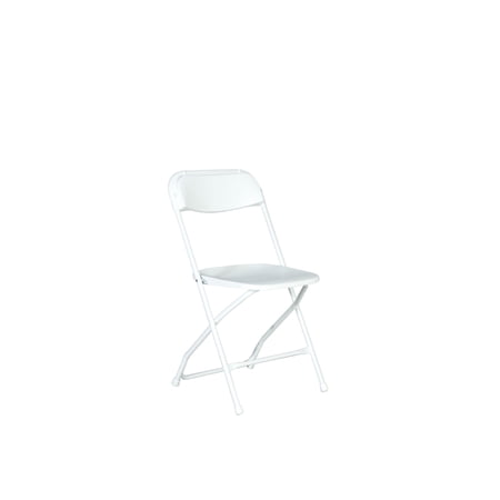 Chair - Rhino Plastic Folding - White/White Seat (10/Box)