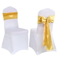 thumbnail image 1 of Chair Ribbon Bow Strap Wedding Banquet Party Event Decoration Chair Bow Tie Chair Bow/ Chair cover back flower bow ribbon chair back flower 17cmX275cm E, 1 of 4