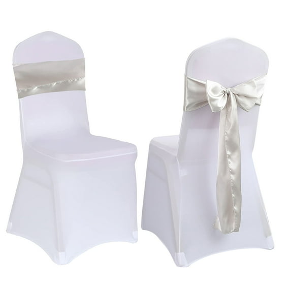 Chair Ribbon Bow Strap Wedding Banquet Party Event Decoration Chair Bow Tie Chair Bow/ Chair cover back flower bow ribbon chair back flower 17cmX275cm D