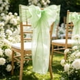 thumbnail image 1 of Chair Sashes Tulle Bow Ribbon, Satin Fabric Tie for Wedding Party Banquet Chair Back, Soft Reusable Polyester Wrinkle-Resistant, Versatile Event Decor for Birthday Shower Hotel, 1 of 6