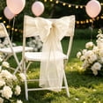 thumbnail image 1 of Chair Sashes Tulle Bow Ribbon, Satin Fabric Tie for Wedding Party Banquet Chair Back, Soft Reusable Polyester Wrinkle-Resistant, Versatile Event Decor for Birthday Shower Hotel, 1 of 6