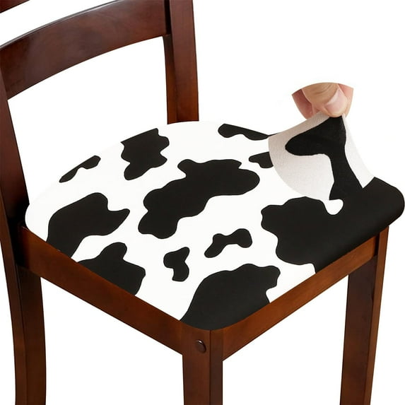Chair Seat Covers set of 4 Stretch Printed Chair Covers for Dining Room Square Removable Washable Chair Protector Seat Cushion Slipcovers for Kitchen Office