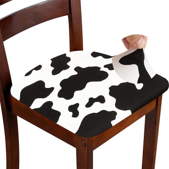 Chair Seat Covers set of 4 Stretch Printed Chair Covers for Dining Room Square Removable Washable Chair Protector Seat Cushion Slipcovers for Kitchen Office