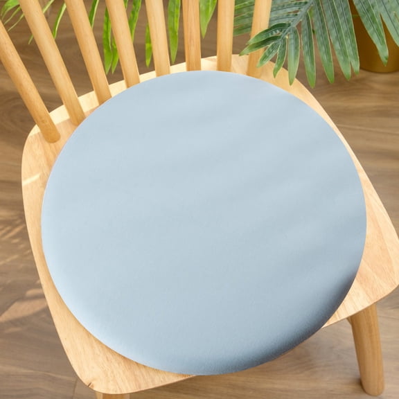 Chair Seat Cushion,Floor Cushions for Sitting,Round Knitted FoamSeat Cushion- Spring/Summer Inspired- Classic Vintage Style Pattern- Office Cushion(Blue 14IN)