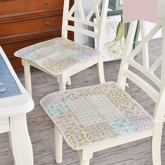 Chair Seat Cushion Pad Plush Soft Thin Comfort Cover With Ties Non Slip For Kitchen Dining Office Home Seating