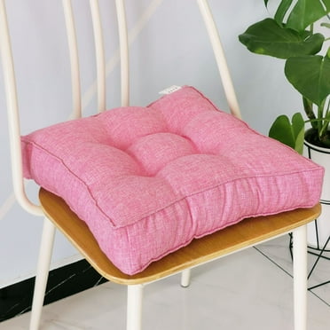 Chair Seat Pads Clearance Outdoor Deep Seat Cushions, Extra Thick Foam Chair Cushion Floor Cushions Fills, Foam and Pillow Forms(Pink,40cm/1PC)