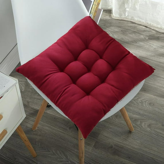 Chair Seat Pads Clearance Seat Cushion, Solid Color Cushion, Soft, Comfortable and Aurable, Office Chair Cushion, Desk Chair Cushion(Red,40cm/1PC)
