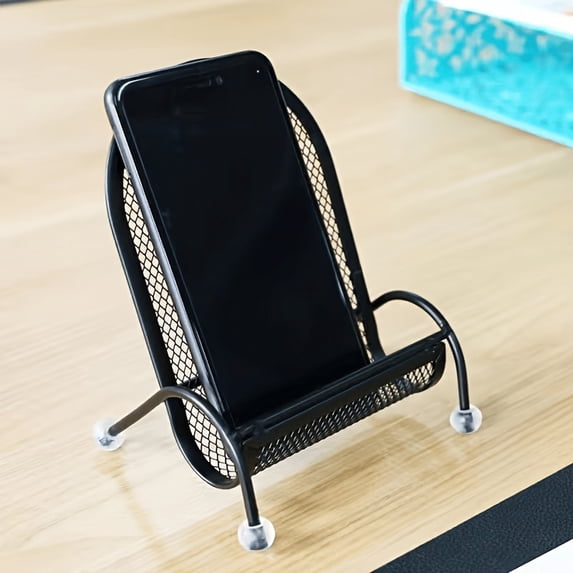 Chair Shaped Phone Stand for Desk Universal Smartphone Holder Creative Desktop Bracket for Hands-Free Viewing and Bedside Use Black