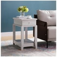 thumbnail image 1 of Chair Side End Table with One Drawer and Bottom Shelf, Accent Table White Oak, 1 of 5