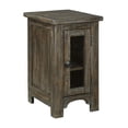 thumbnail image 1 of Chair Side End Table with Wire Mesh Cabinet Brown and White - Saltoro Sherpi, 1 of 5