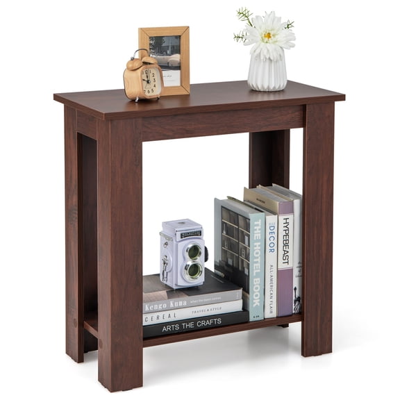Chair Side Table Coffee Sofa Wooden End Shelf Living Room Furniture Espresso New
